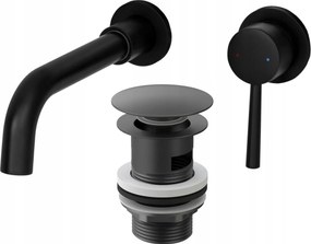 Mosdó Csaptelep Falsík Alatti Csaptelep Kivo Fekete Dugó Klikk Csaptelep Túlfolyóval