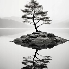 Poszter 40x40cm Magányos fa