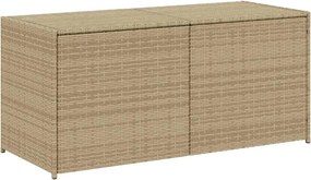 vidaXL vegyes bézs polyrattan kerti tárolóláda 283 L