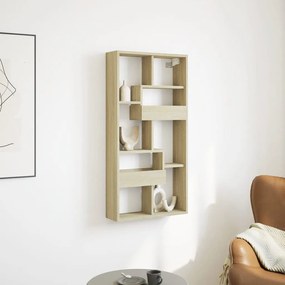 sonoma tölgy színű szerelt fa faliszekrény 50 x 15 x 100 cm
