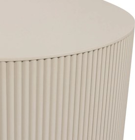 Bézs kerek dohányzóasztal ø 60 cm Sanne – WOOOD