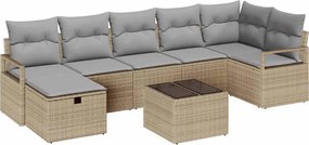 vidaXL Kanapé Szett párnával 5 pcs polirattan