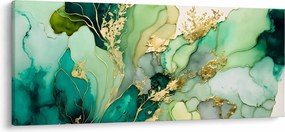 Kép - Zöld absztrakció (120x50 cm)