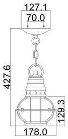 Kichler KL-BRIDGEPOINT8S - Kültéri csillár BRIDGE POINT 1xE27/60W/230V IP44