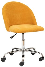 Állítható szövet irodai szék, napsárga - TOURNI