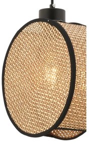 Kábeles csillár DRUM 1xE27/60W/230V barna/fekete