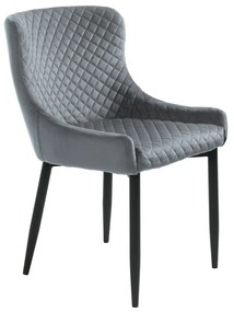 Ottowa design szék, szürke bársony