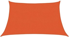 vidaXL narancssárga trapéz alakú HDPE napvitorla 160 g/m² 3/4 x 2 m