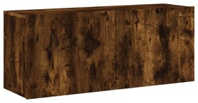 füstös tölgy színű falra szerelhető TV-szekrény 100x30x41 cm