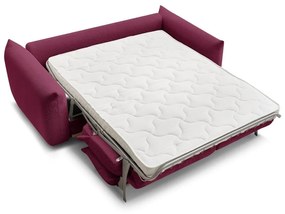 Borvörös kinyitható kanapé 214 cm Ernest – Bobochic Paris