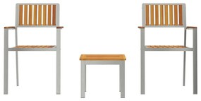 Kert étkező szett párnával 3 pcs Barna Tömör akácfa
