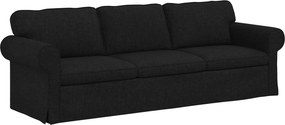 vidaXL Kanapé Fekete 215 x 82 x 80 cm szövet
