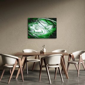 Zöld absztrakt kép (70x50 cm)