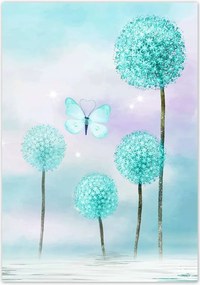 Poszterek 70x100 Pillangók Türkiz világ