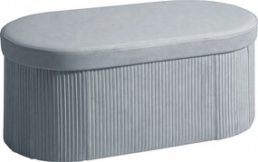 HOMCOM bársonypuff tárolóval, összecsukható, 72 l — sötétszürke | Aosom