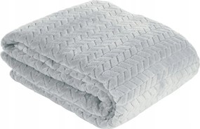 Ágytakaró pléd Cindy szürke 200x220 halszálka mintás puha meleg