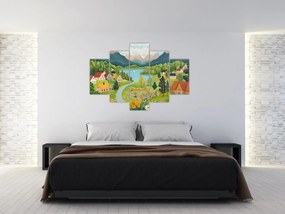 Kép - Falu a hegyekben (150x105 cm)