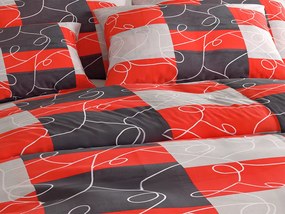 Pamut ágyneműhuzat SQUARES BLEND piros Ágyneműhuzat mérete: 70 x 90 cm | 140 x 200 cm