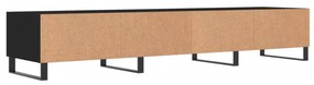 fekete szerelt fa TV-szekrény 150 x 36 x 50 cm