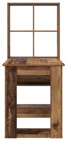 Asztal polcokkal tárolóval Öreg fa 122 x 67 x 145 cm Faanyag