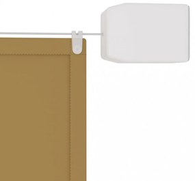 bézs oxford-szövet függőleges napellenző 140x420 cm