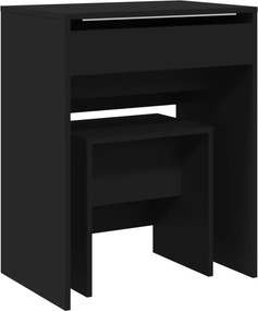 vidaXL fekete fésülködőasztal és ülőke 60 x 40 x 113,5 cm