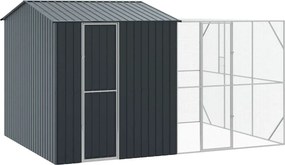 vidaXL Madár kalitka Antracit 425 x 304 x 247 cm Horganyzott acél