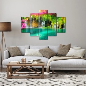 Kép - vízesés, Plitvicei-tavak, Horvátország (150x105 cm)