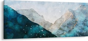 Kép - Hegyek rajza (120x50 cm)