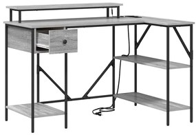 Asztal fiókkal Szürke sonoma 120 x 79 x 86.5 cm Faanyag