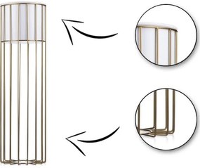 Fém virágcserép LOFT 70x20 cm arany/fehér