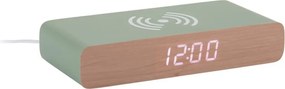Digitális ébresztőóra vezeték nélküli töltővel Retro Flat LED – Karlsson