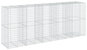 horganyzott vas gabion kosár fedéllel 500 x 100 x 200 cm
