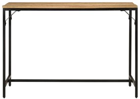 Tömör nyers mangófa és vas étkezőasztal 110 x 55 x 75 cm