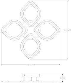 Zuma Line MS236040R-BK-LED Dimmelhető lámpa ILLUMIA LED/30W/230V 3000-6000K fekete + távirányító