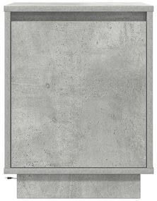 2 db betonszürke éjjeliszekrény LED-fényekkel 38x34x50 cm