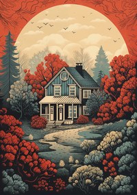 Poszter 70x100cm Rusztikus idill