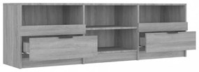 szürke sonoma színű szerelt fa TV-szekrény 150 x 33,5 x 45 cm