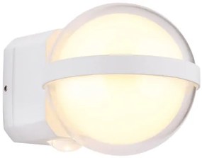 Globo 34157W Kültéri lámpa alumínium fehér matt, fém fehér matt, műanyag átlátszó, műanyag fehér, IP54, fényhatás 2 lencsével 2 irányban, SzxM: 105x110mm, Mélység: 130mm, tartozék: LED 12W 230V, 1511lm forrás, 1320lm kimenet, 3000K