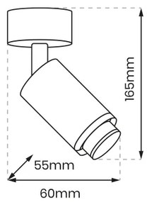 MICA spotlámpa 1xGU10/25W/230V fehér