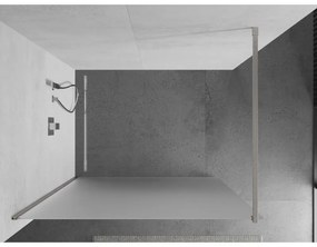 Mexen Kioto, Walk-In zuhanyparaván 140 x 200 cm, 8 mm-es matt üveg, csiszolt acél profil, 800-140-101-97-30