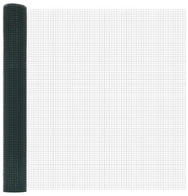 Hegesztett drótkerítés 7 cölöpös zöld 1.2x10 m acél