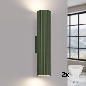 BRILAGI - LED fali lámpatest CRESTO 2xGU10/10W/230V 30 cm zöld