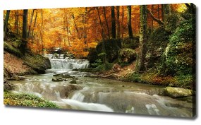 Vászon nyomtatás Vízesés az erdőben pl-oc-120x60-f-64421594