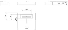 BIO kandalló INDIA/MAX 10x67 cm 3kW fekete TUV tanúsítvánnyal