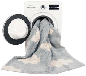 Szürke mosható kézi szövésű pamutkeverék gyerek szőnyeg 120x160 cm Clouds Grey – Lorena Canals