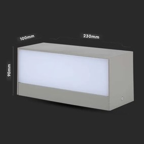 LED kültéri fali lámpa LED/12W/230V 4000K IP65