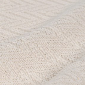 Krémszínű újrahasznosított pamut ágytakaró 180x260 cm Spike – Ixia