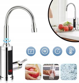 Elektromos Csaptelep Led Hőmérséklet Kijelzővel És 360°-BAN Forgatható Fejjel