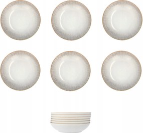 Lubiana Roma 6 db-os Tányér Szett 22 cm Ebédlő Tányér Mély Leves